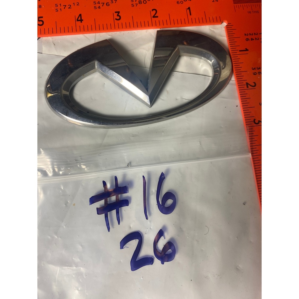 Infiniti Chrome Logo Emblem Badge OEM Trunk Grille Replacement 5 Inch